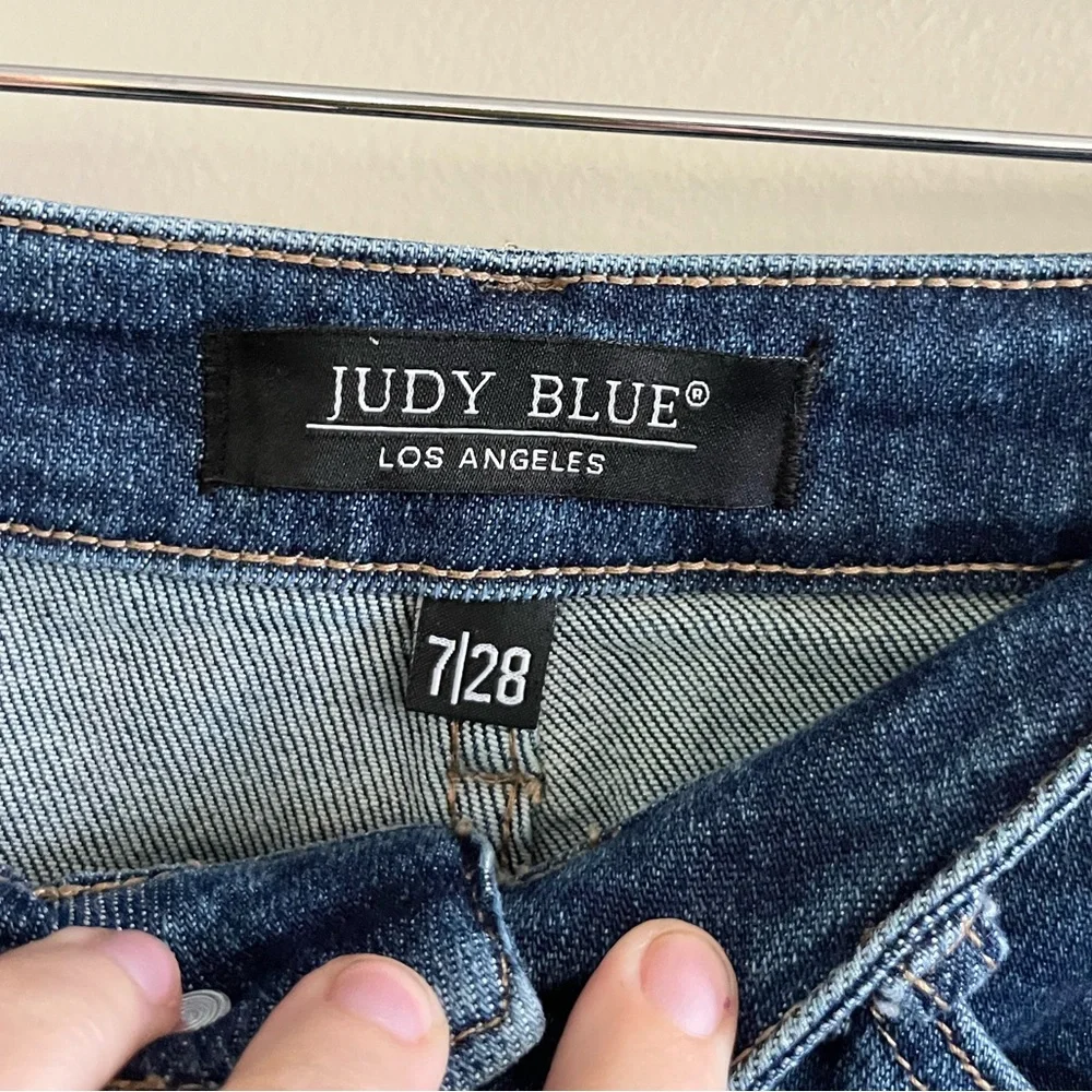 Judy Blue Jeans Distressed Boyfriend Fit Stretch‎ Denim size 28